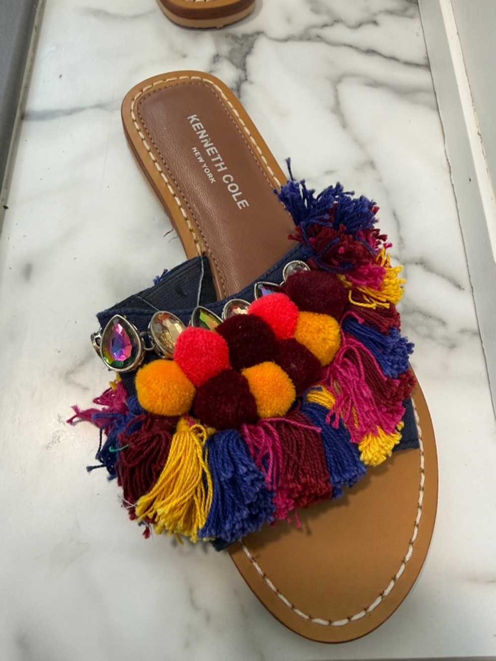 NWOT Kenneth Cole New York Osmond Open Toe Casual Slide women’s size 8.5 - Picture 7 of 7